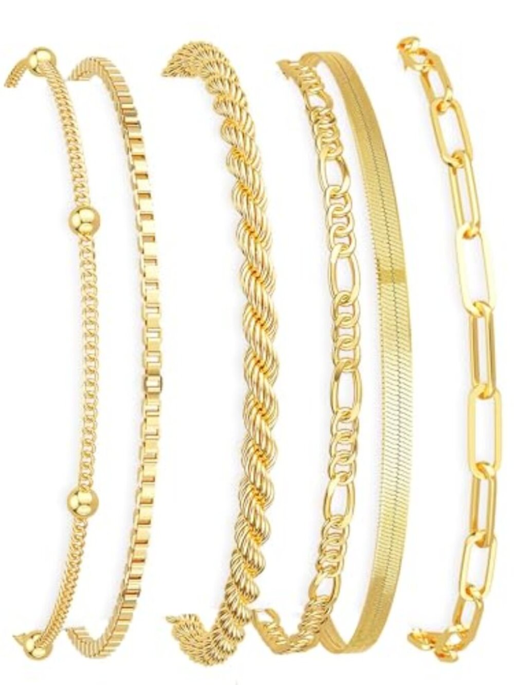 Mothers Day Gifts for Mom Gold Bracelets for Women Waterproof, 14K Gold Plated‎